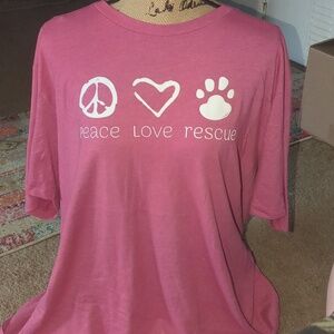 Bella Canvas Rose Pink Graphic Tee with Black Print